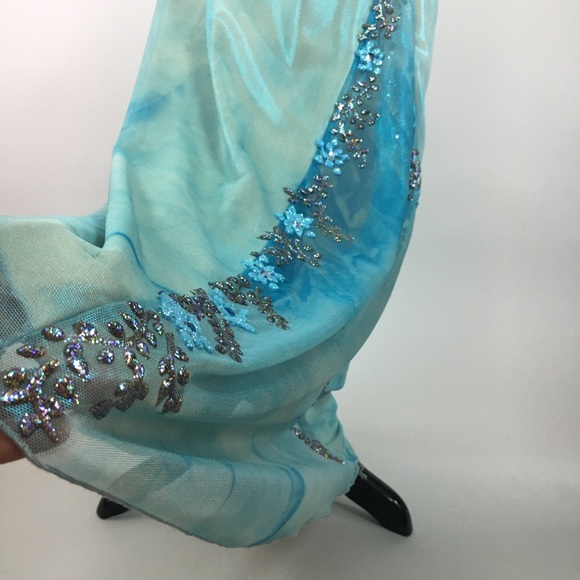 Couture Hand Painted Evening Gown - Picture 6 of 8